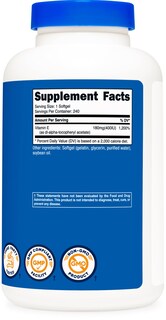 Foto 5 | Suplemento Nutricost De Vitamina E, 400 Ui, 240 Cápsulas De Gelatina Blanda - Venta Internacional.