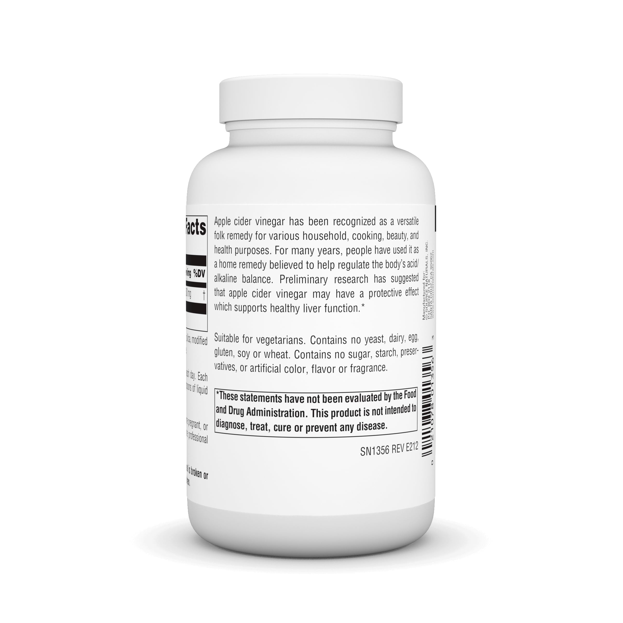 Foto 4 pulgar | Suplemento Dietético Source Naturals Vinagre De Sidra De Manzana 500 Mg - Venta Internacional.