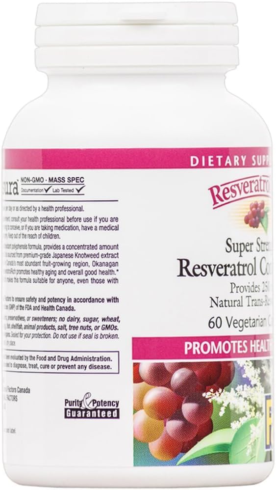 Foto 5 pulgar | Suplemento Natural Factors Resveratrolrich 60 Cápsulas - Venta Internacional.