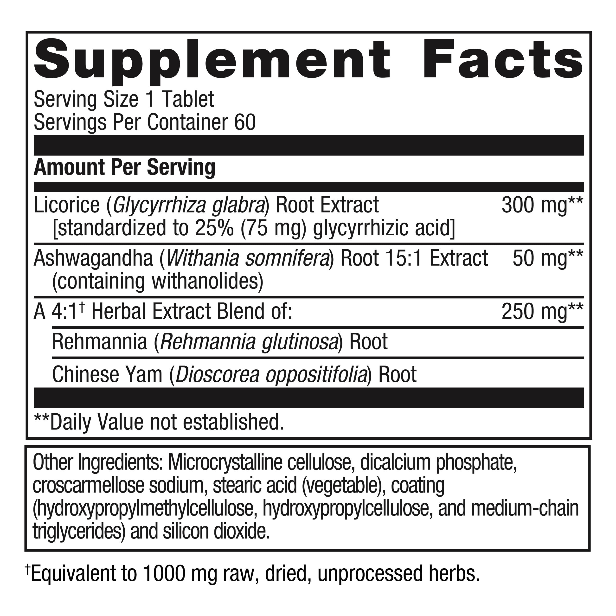 Foto 3 pulgar | Suplemento Metagenics Licorice Plus Con Ashwagandha 60 Comprimidos - Venta Internacional.