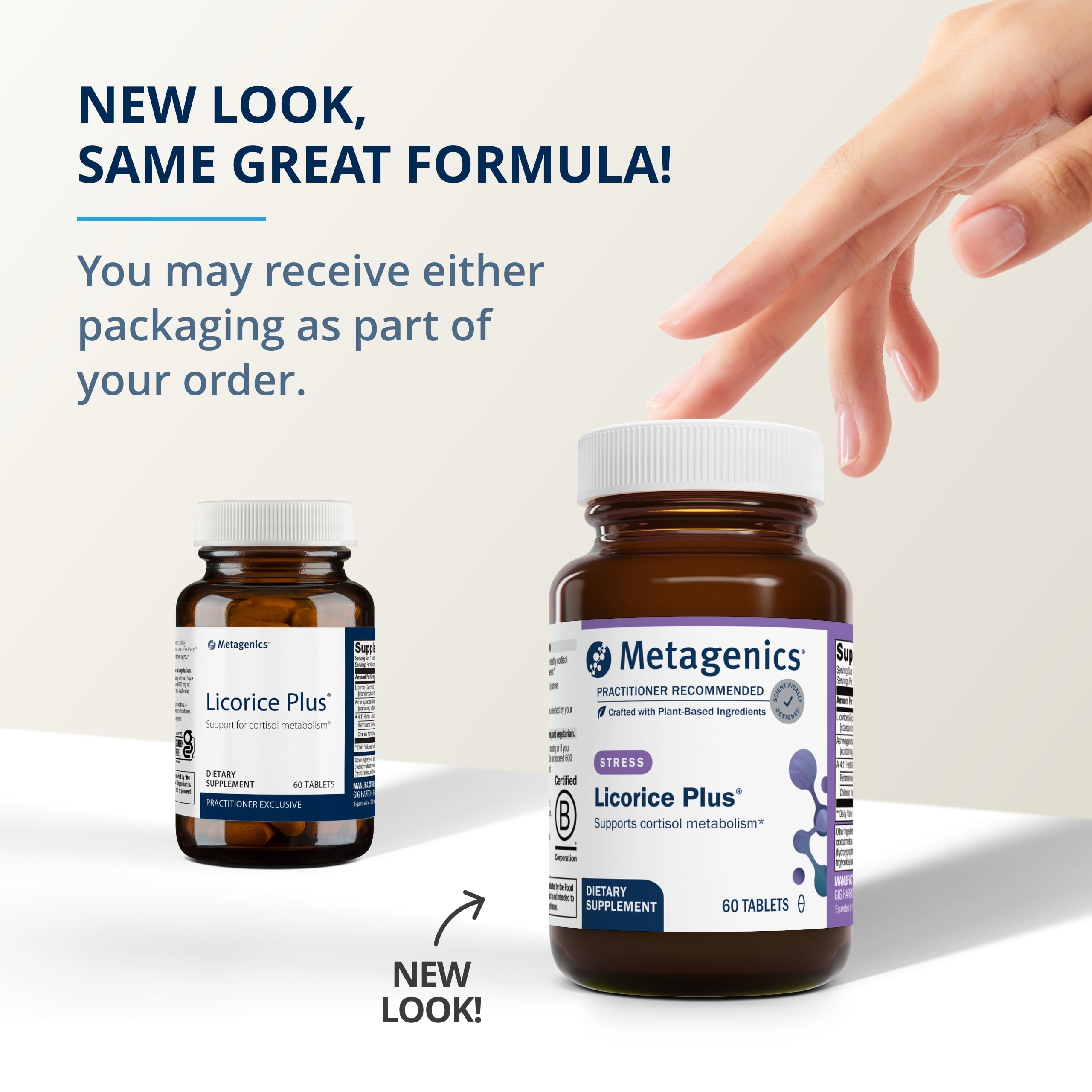 Foto 4 pulgar | Suplemento Metagenics Licorice Plus Con Ashwagandha 60 Comprimidos - Venta Internacional.