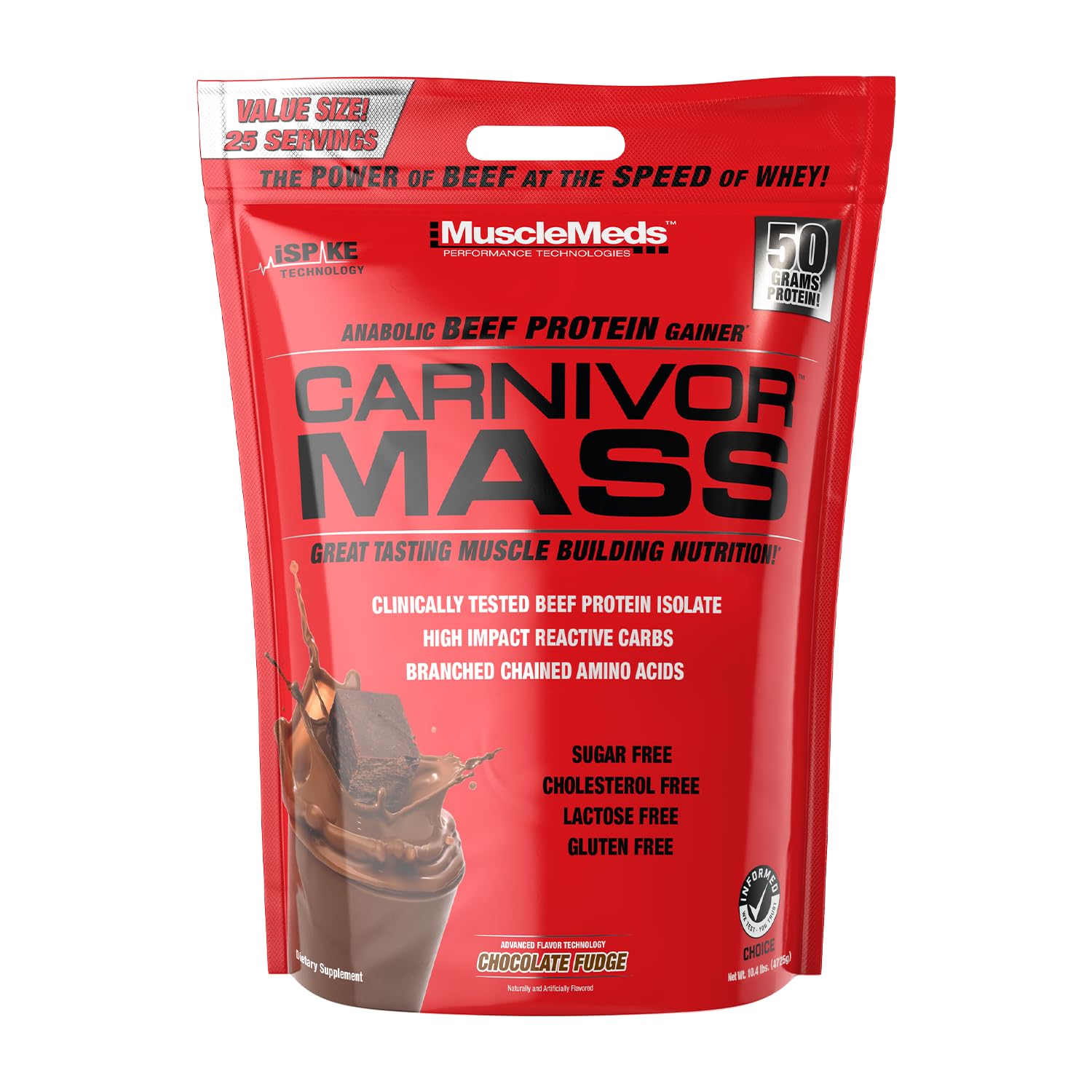 Foto 2 pulgar | Proteína De Ternera Mass Gainer Musclemeds Carnivor, 2,7 Kg, Chocolate - Venta Internacional.