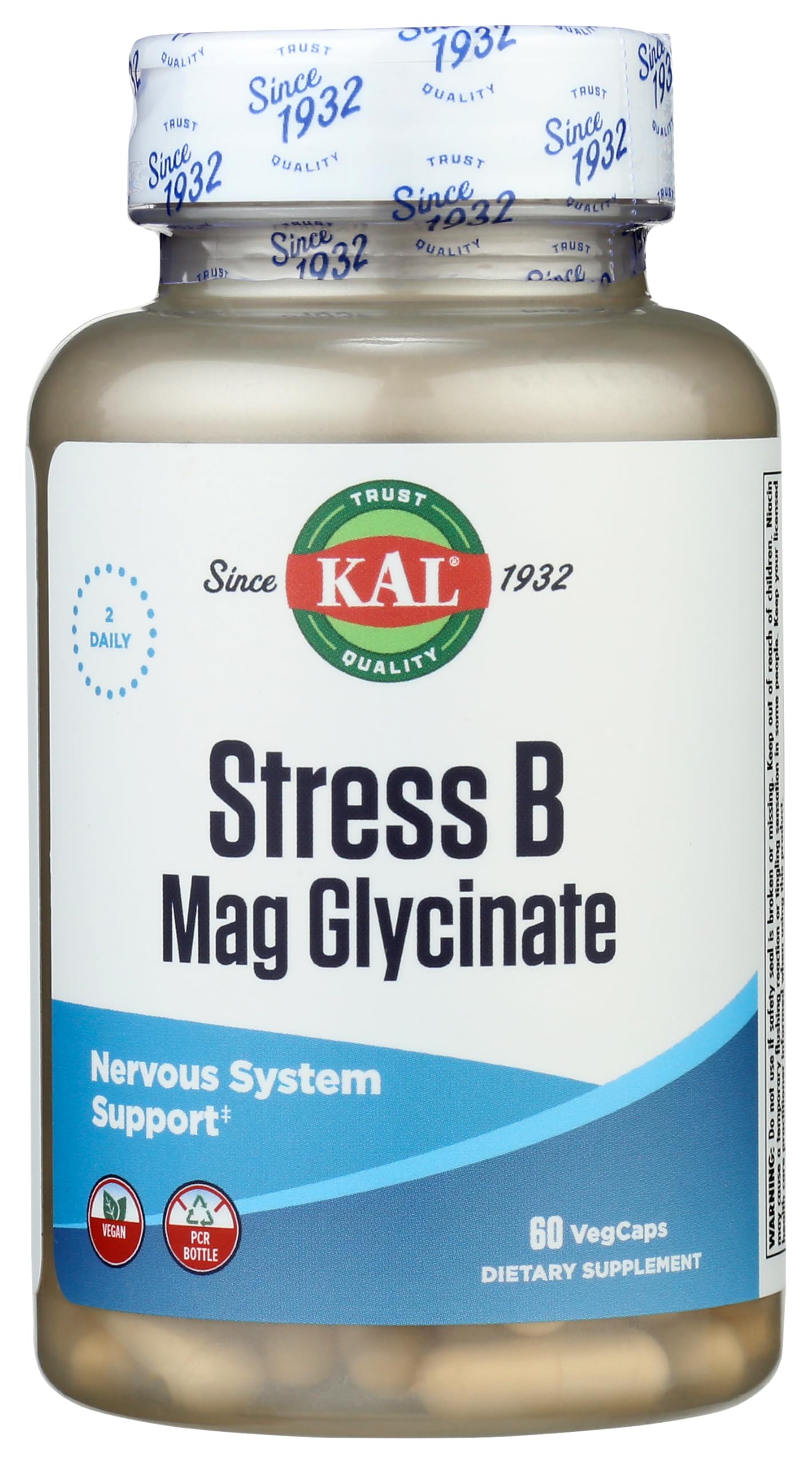 Foto 2 pulgar | Suplemento Kal Stress B Glicinato De Magnesio 60 Vegcap - Venta Internacional.