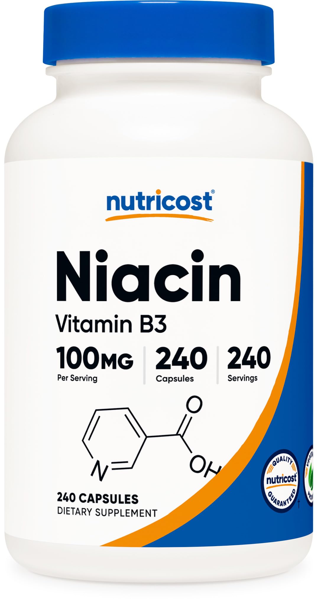 Foto 2 pulgar | Suplemento Nutricost De Niacina (vitamina B3) 100 Mg 240 Cápsulas - Venta Internacional.