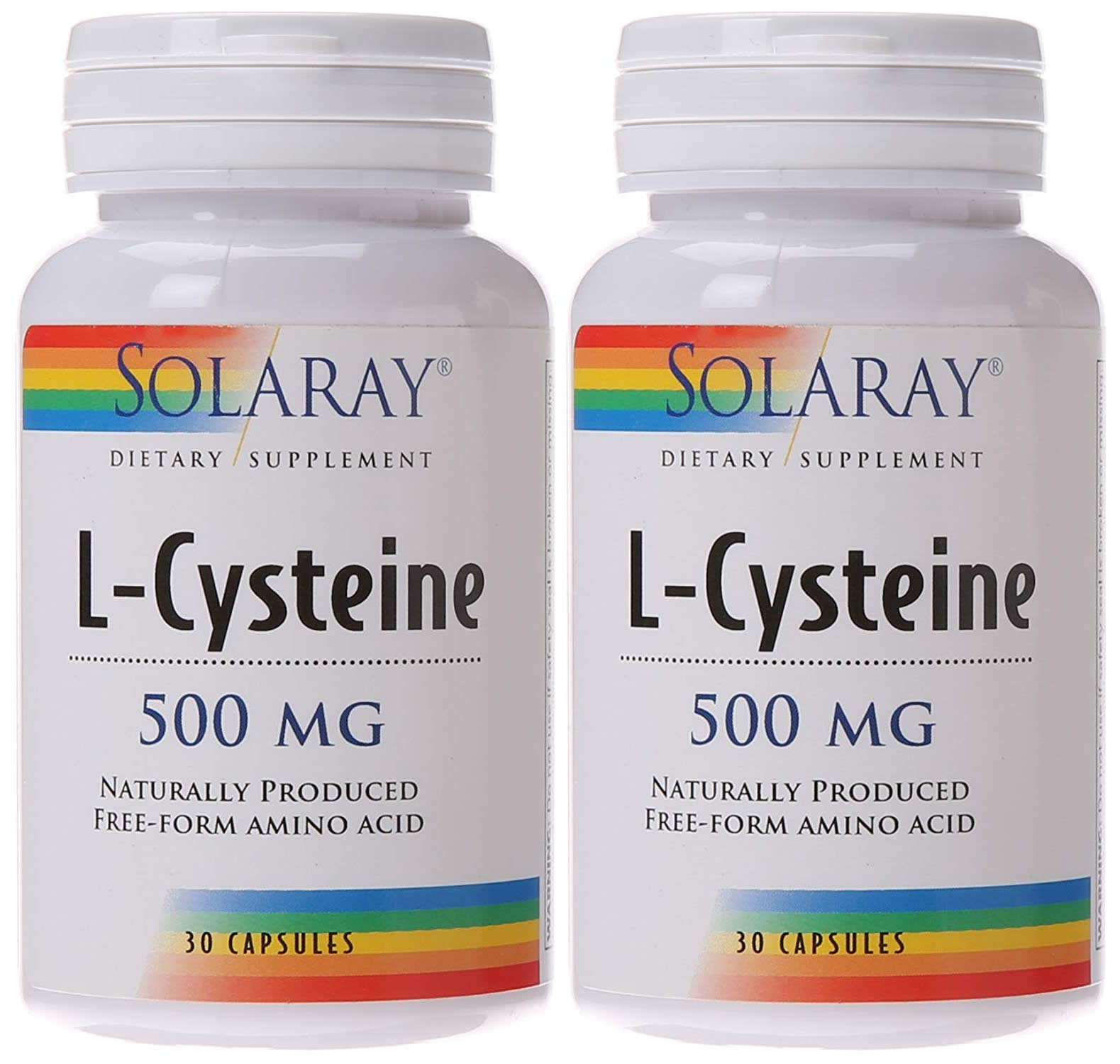 Suplemento Solaray De L-cisteína En Forma Libre 500 Mg 30 Cápsulas - Venta Internacional.