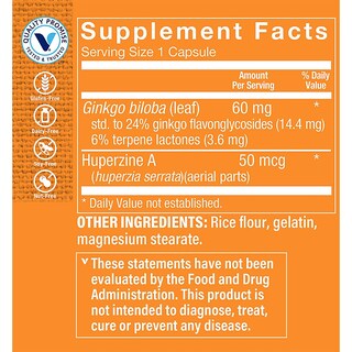 Foto 3 | Complemente La Huperzina A De Vitamin Shoppe Con Ginkgo Biloba - Venta Internacional.