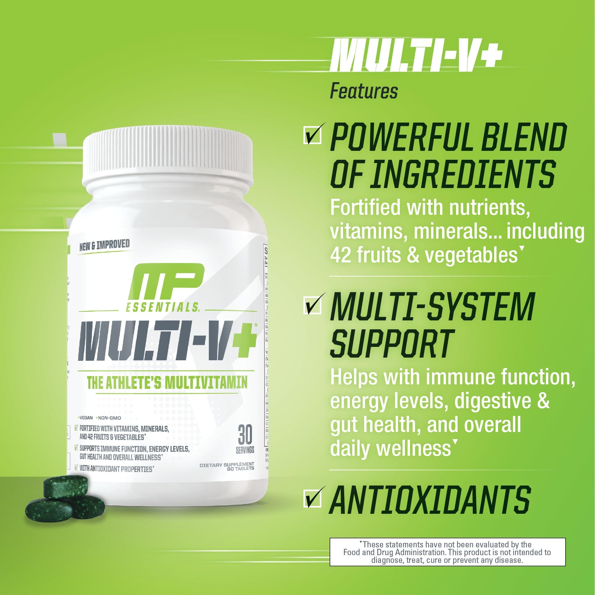 Foto 4 pulgar | Multivitamínico Muscle Pharm Essentials Multi-v+ 90 Comprimidos - Venta Internacional.
