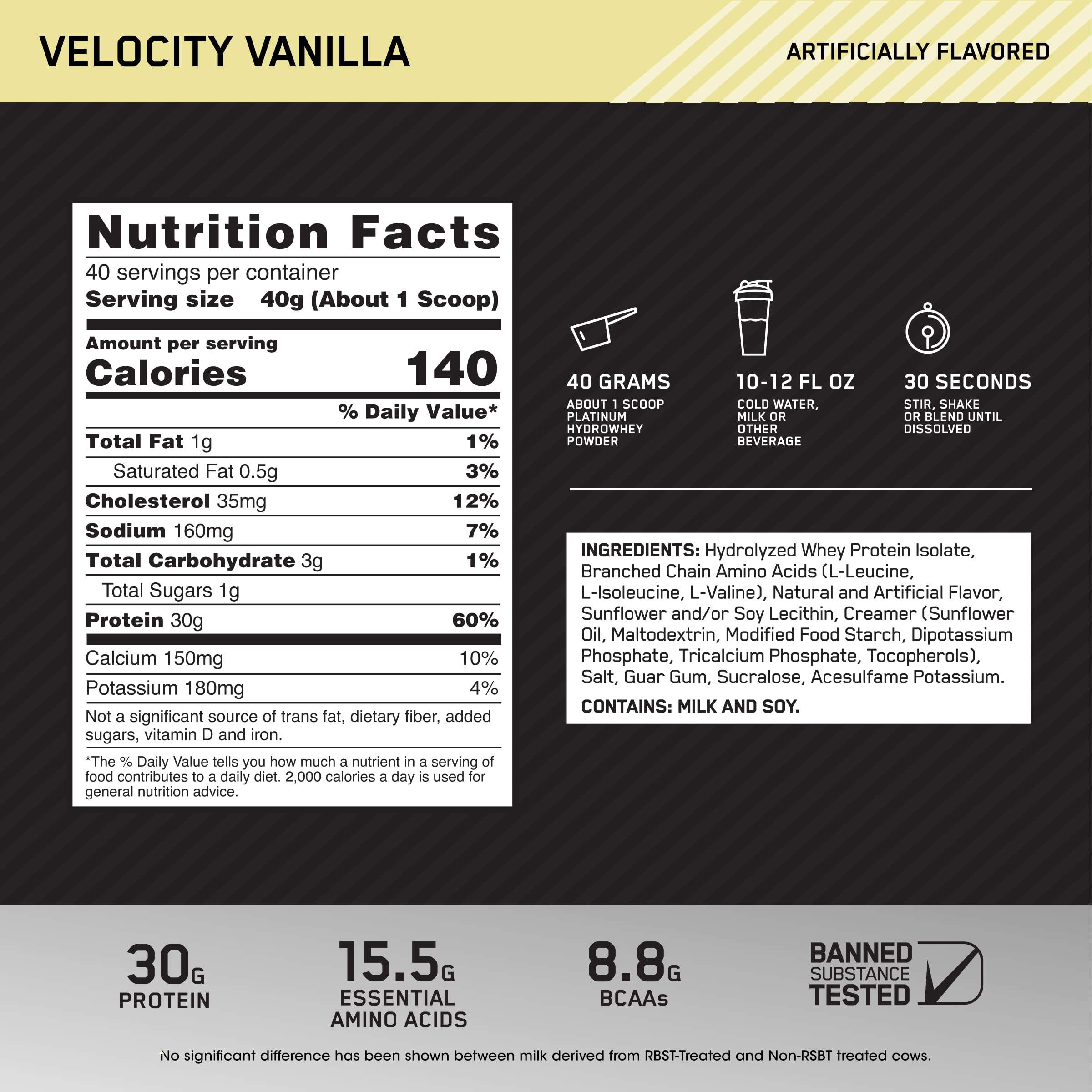 Foto 3 pulgar | Proteína En Polvo Optimum Nutrition Platinum Hydrowhey 1,6 Kg - Venta Internacional.