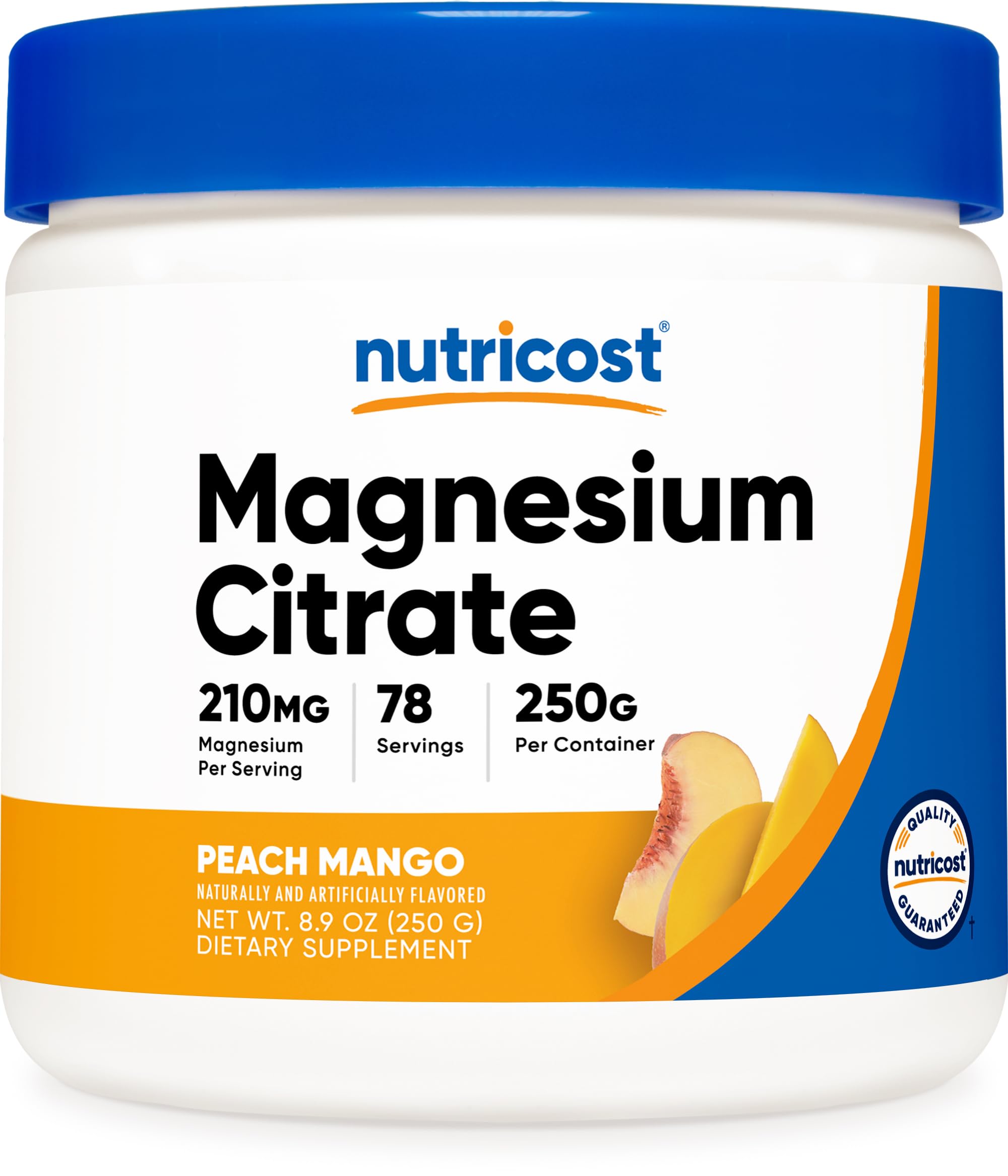 Foto 2 pulgar | Citrato De Magnesio En Polvo Nutricost Peach Mango 250g - Venta Internacional.