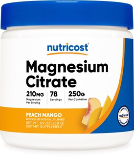 Foto 1 | Citrato De Magnesio En Polvo Nutricost Peach Mango 250g - Venta Internacional.
