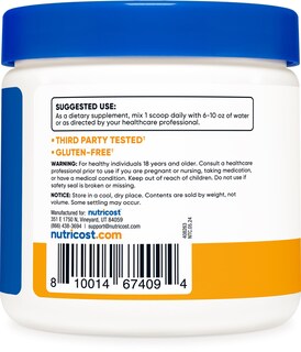 Foto 4 | Citrato De Magnesio En Polvo Nutricost Peach Mango 250g - Venta Internacional.