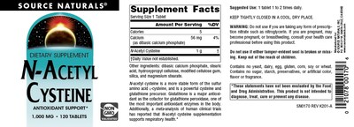 Foto 4 | Suplemento Dietético Source Naturals N-acetil Cisteína 1000 Mg - Venta Internacional.