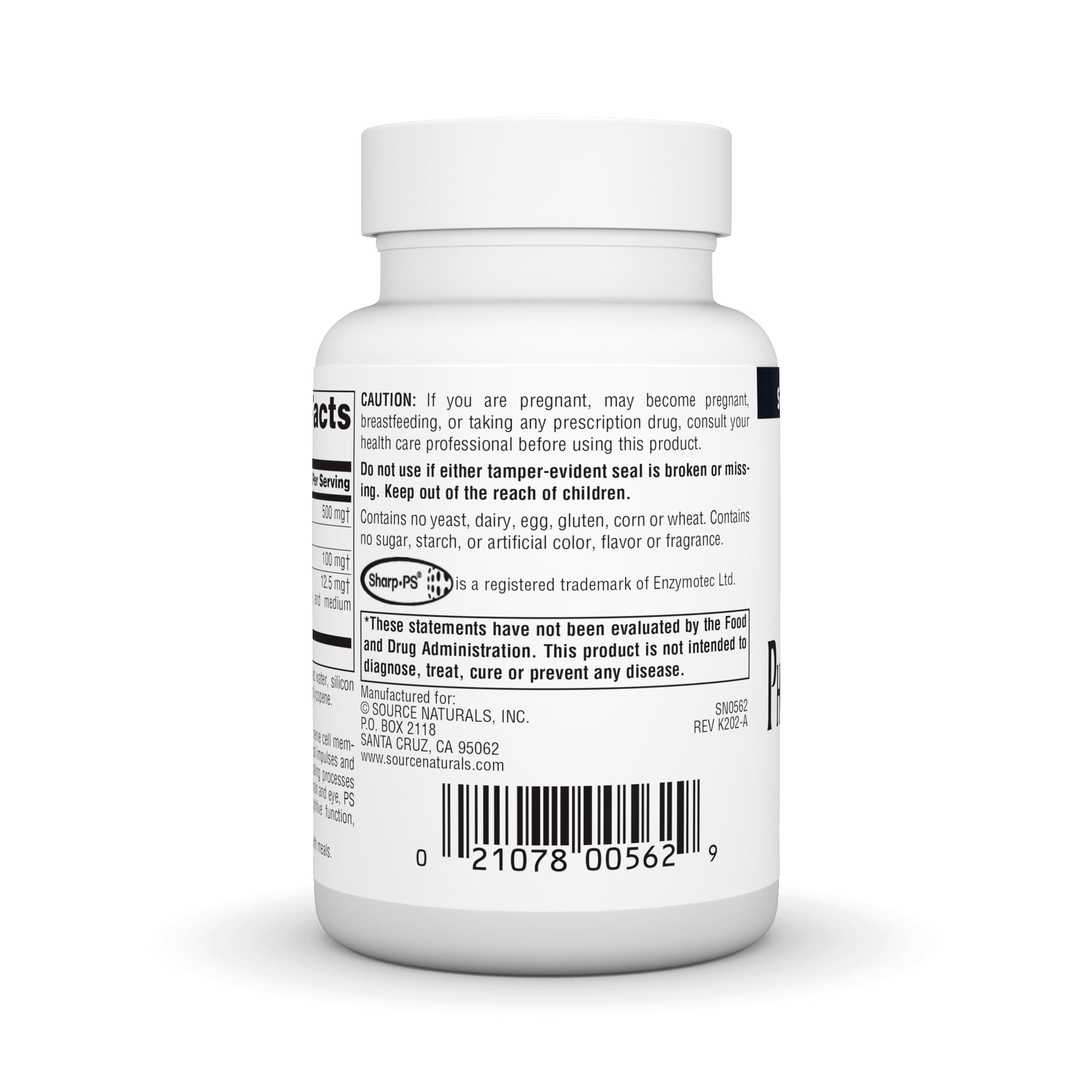 Foto 4 pulgar | Fosfatidilserina De Supplement Source Naturals, 500 Mg, 60 Cápsulas Blandas - Venta Internacional.