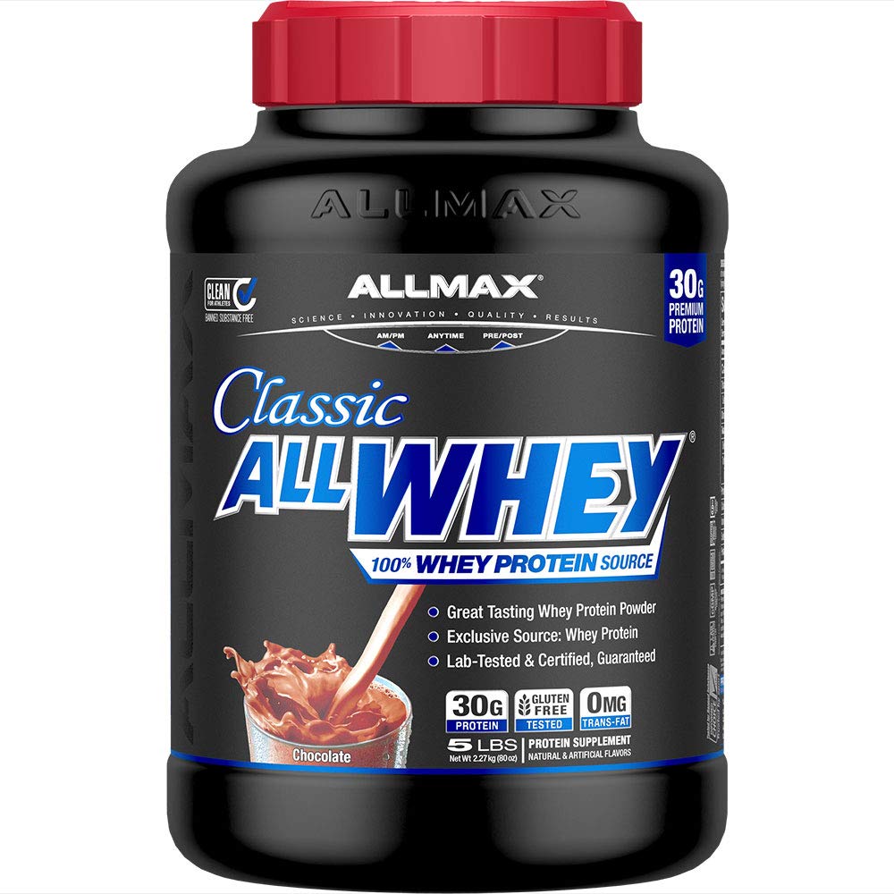 Whey Protein Allmax Nutrition Allwhey Classic, 2,27 Kg, Chocolate - Venta Internacional.