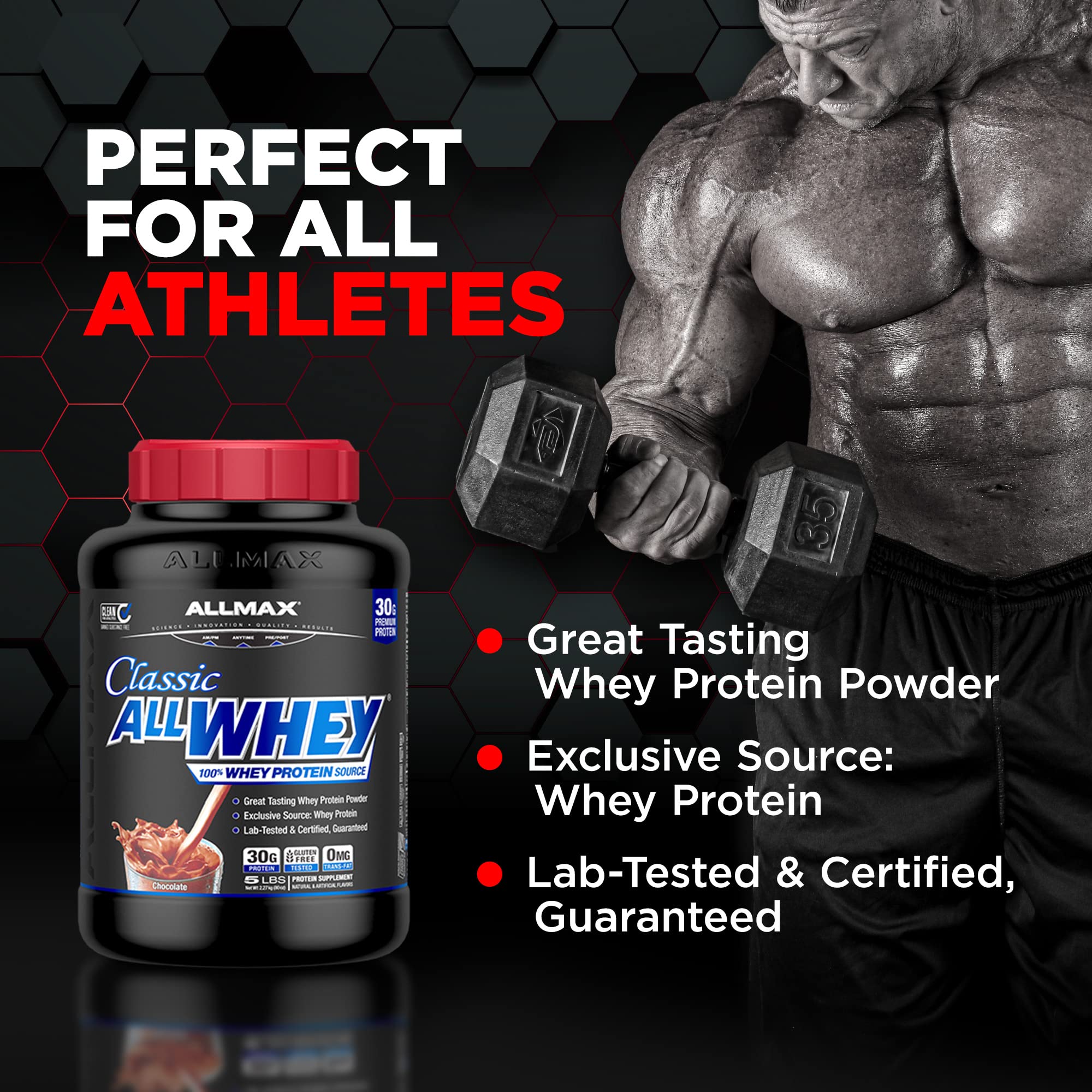 Foto 3 pulgar | Whey Protein Allmax Nutrition Allwhey Classic, 2,27 Kg, Chocolate - Venta Internacional.