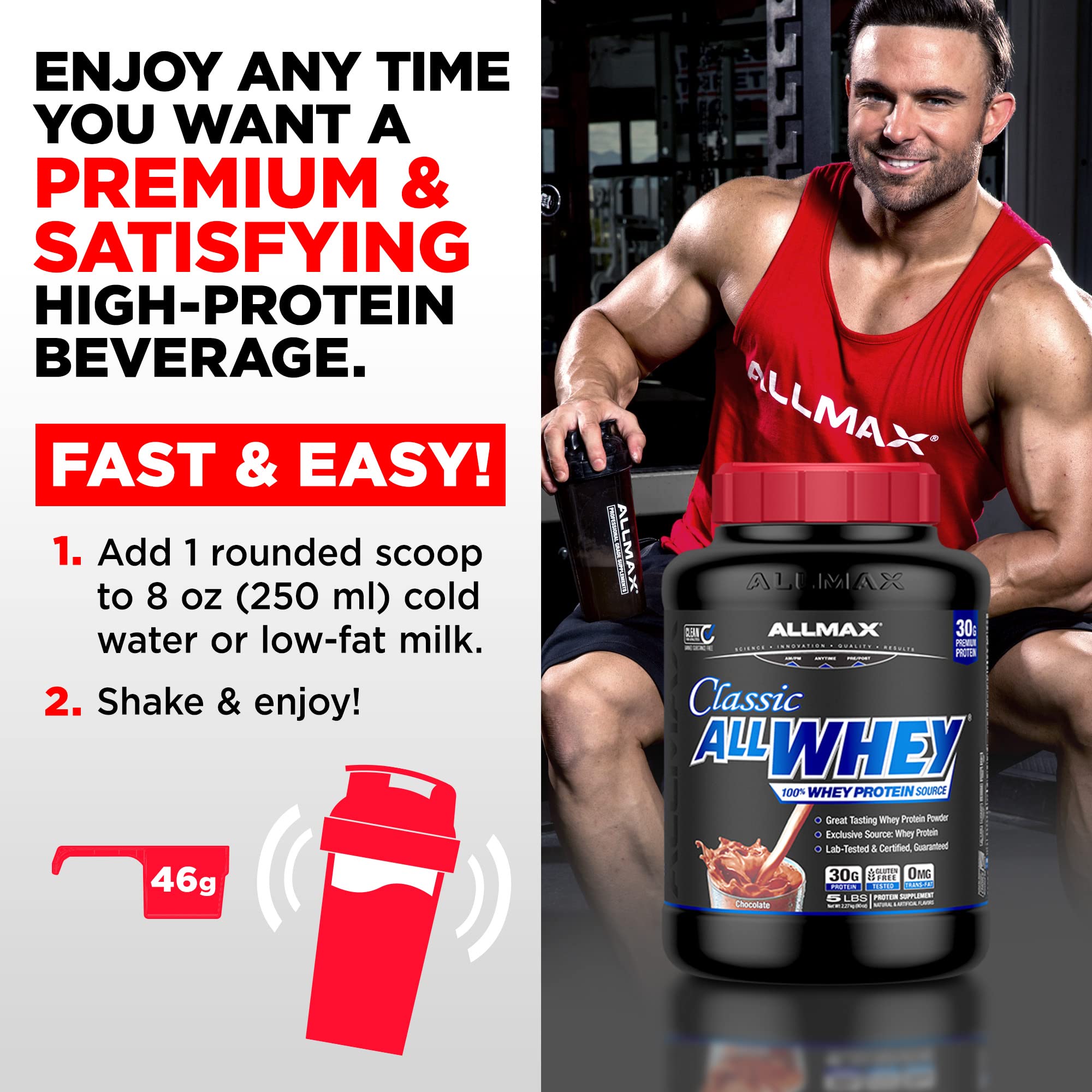 Foto 5 | Whey Protein Allmax Nutrition Allwhey Classic, 2,27 Kg, Chocolate - Venta Internacional.