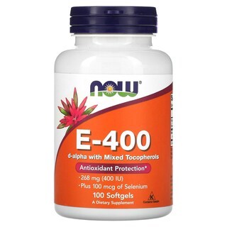 Foto 1 | Suplemento Now Foods E-400 D-alpha Con Mezcla De Tocoferoles, 100 Cápsulas Blandas - Venta Internacional.