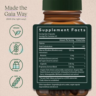 Foto 2 | Suplemento Gaia Herbs Adrenal Health Daily Support 120 Cápsulas - Venta Internacional.