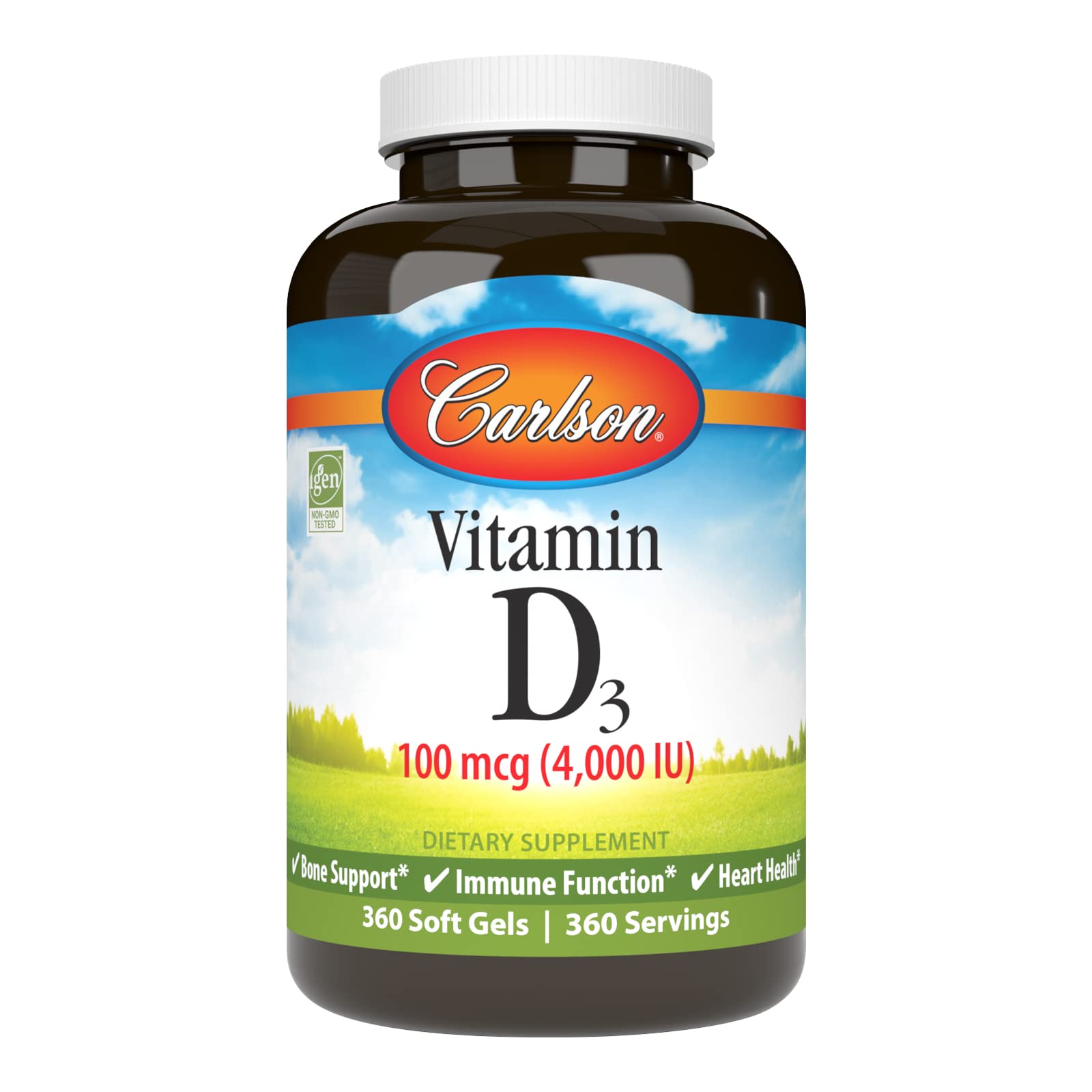 Foto 2 pulgar | Suplemento Carlson Vitamina D3 4000 Ui (100 Mcg) 360 Cápsulas Blandas - Venta Internacional.