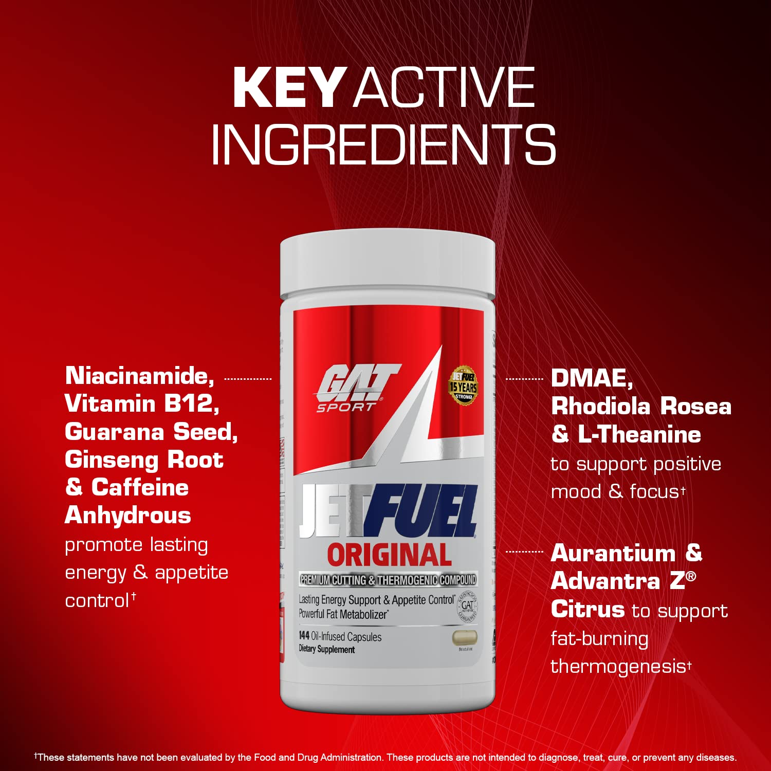 Foto 7 pulgar | Suplemento Para Bajar De Peso Gat Sport Jetfuel Original 144 Cápsulas - Venta Internacional.