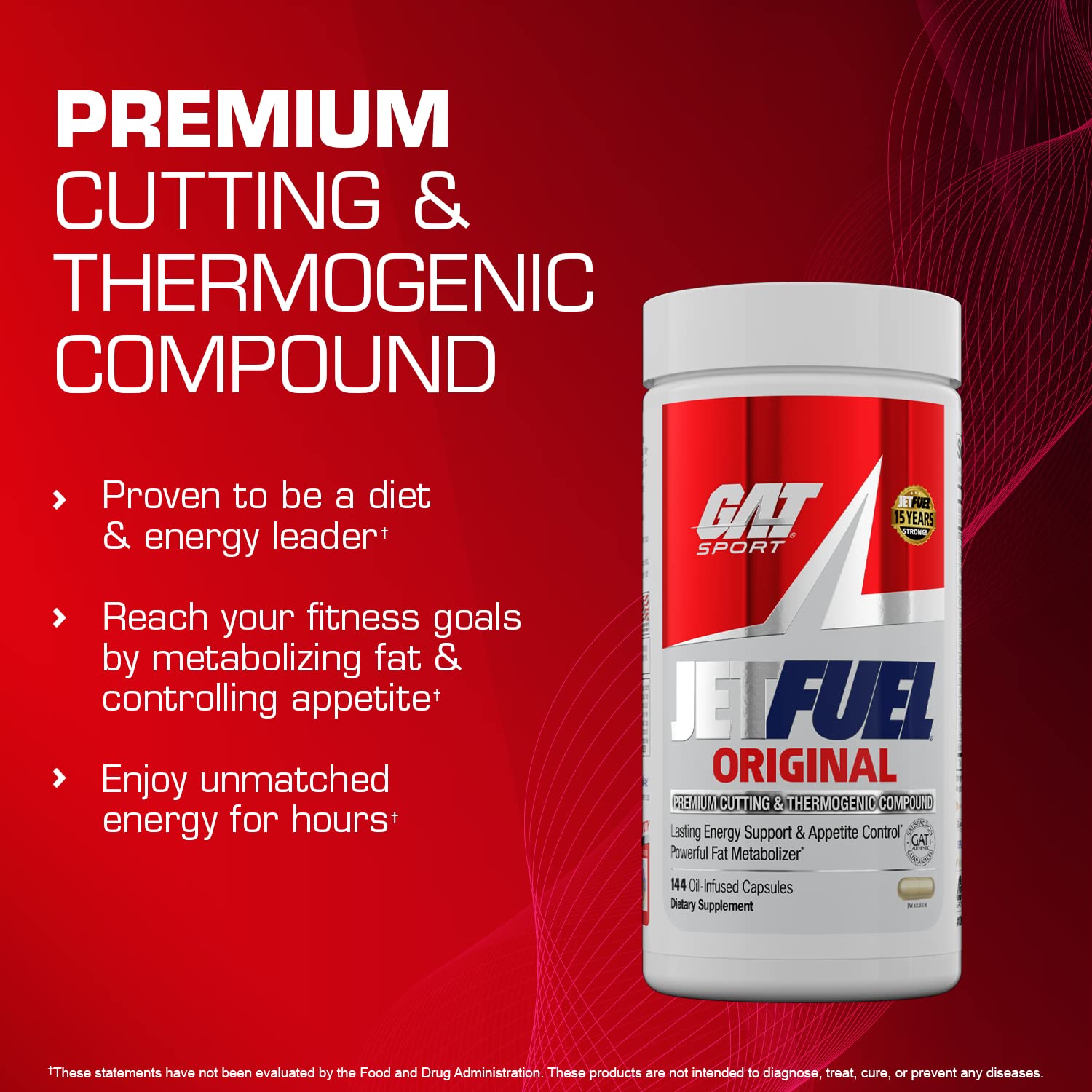Foto 7 | Suplemento Para Bajar De Peso Gat Sport Jetfuel Original 144 Cápsulas - Venta Internacional.