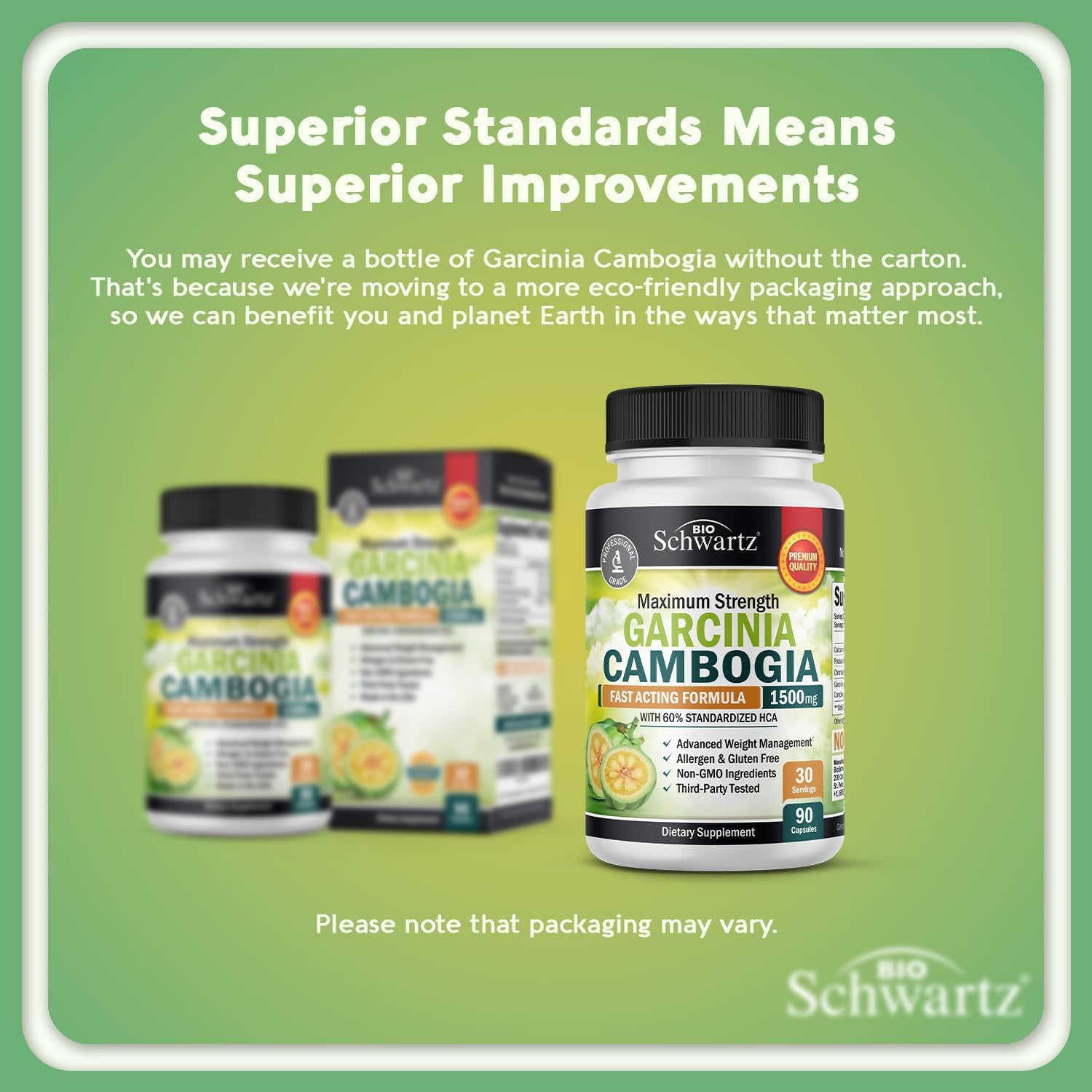 Foto 3 pulgar | Píldoras Para Bajar De Peso Bioschwartz Garcinia Cambogia 1500 Mg Hca - Venta Internacional.
