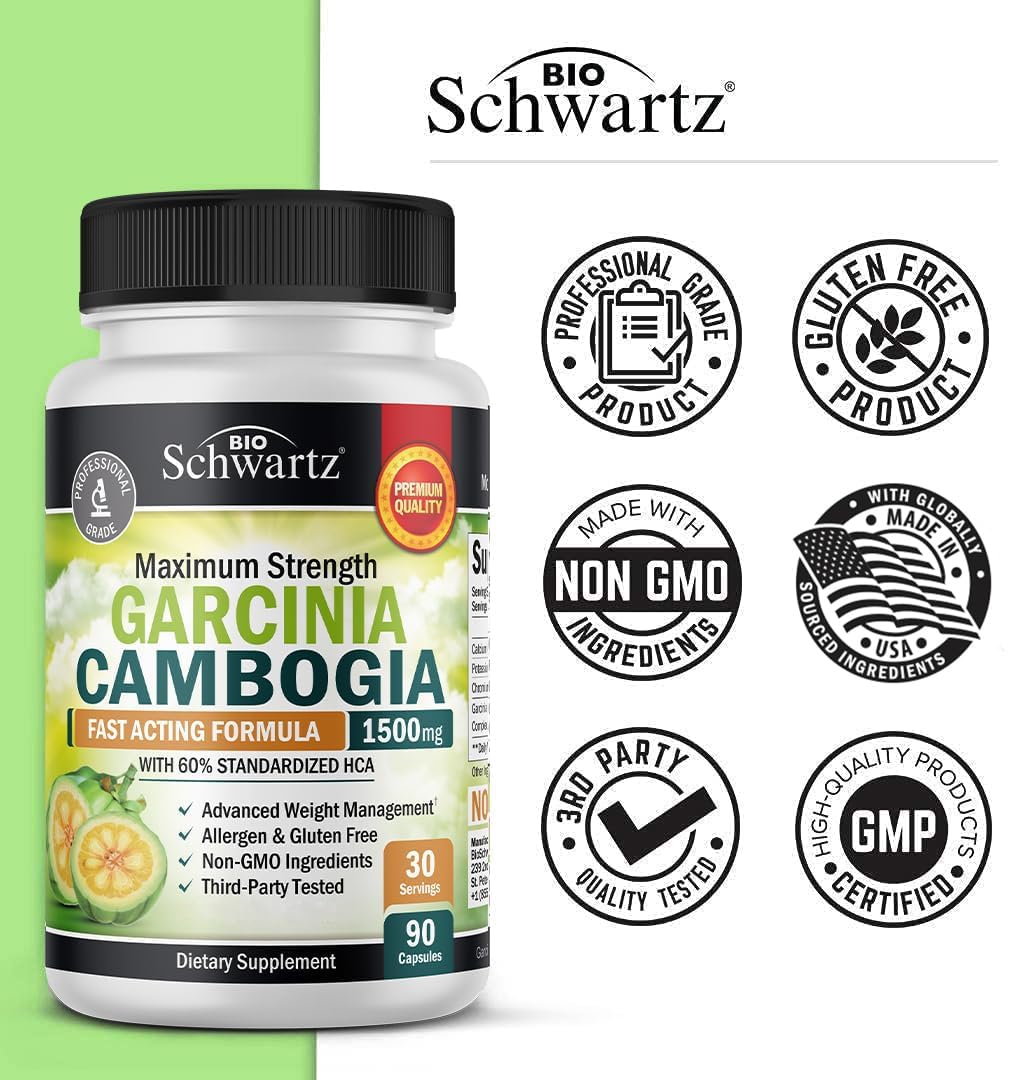 Foto 6 pulgar | Píldoras Para Bajar De Peso Bioschwartz Garcinia Cambogia 1500 Mg Hca - Venta Internacional.