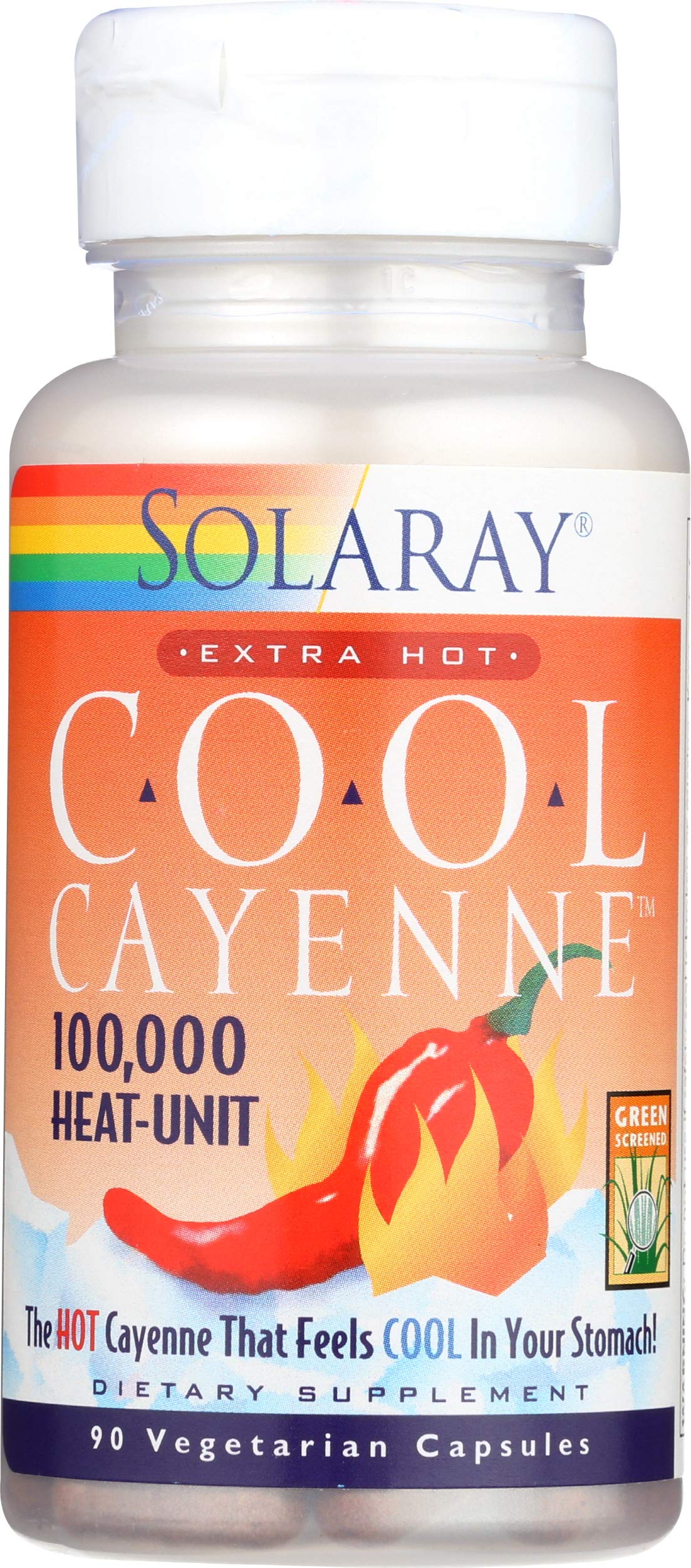 Foto 2 pulgar | Suplemento Solaray Cool Cayenne Extra Hot 90 Cápsulas - Venta Internacional.