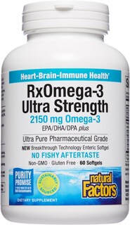 Foto 1 | Aceite De Pescado Natural Factors Rxomega-3 Ultra Strength 60 Cápsulas Blandas - Venta Internacional.