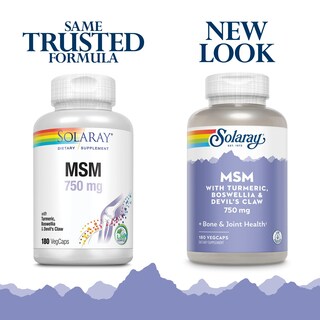 Foto 2 | Suplemento Solaray Msm 750 Mg 180 Comprimidos - Venta Internacional.