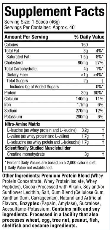 Foto 5 pulgar | Proteína De Suero En Polvo Muscletech Nitro-tech Chocolate Con Leche, 2 Kg - Venta Internacional.