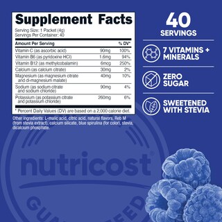Foto 2 | Complejo De Electrolitos Nutricost, Hidratación Avanzada, 40 X 30 Ml - Venta Internacional.