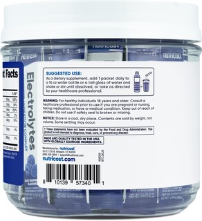 Foto 4 | Complejo De Electrolitos Nutricost, Hidratación Avanzada, 40 X 30 Ml - Venta Internacional.
