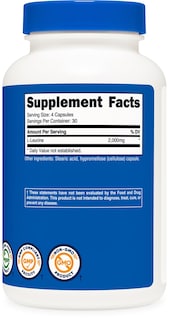 Foto 5 | Suplemento Nutricost L-leucina 2000 Mg 120 Cápsulas - Venta Internacional.