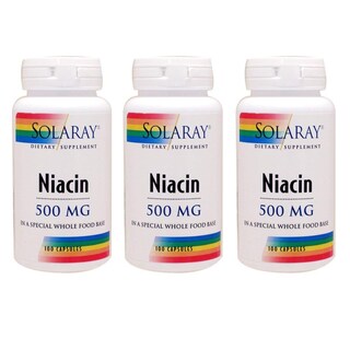 Foto 1 | Suplemento Solaray De Niacina, 500 Mg, 100 Cápsulas Vegetales (paquete De 3) - Venta Internacional.