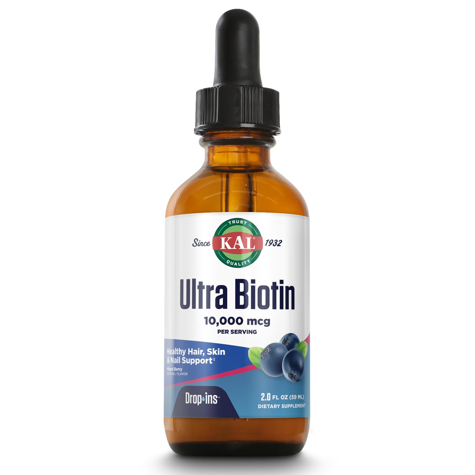 Foto 2 pulgar | Suplemento Kal Ultra Biotina, 10000 Mcg, Líquido, 59 Porciones, 60 Ml - Venta Internacional.