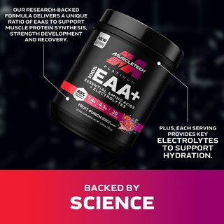 Foto 3 | Suplemento Muscletech Platinum Essential Aminoácidos, 30 Porciones - Venta Internacional.