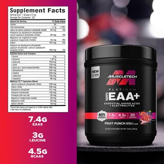 Foto 4 | Suplemento Muscletech Platinum Essential Aminoácidos, 30 Porciones - Venta Internacional.
