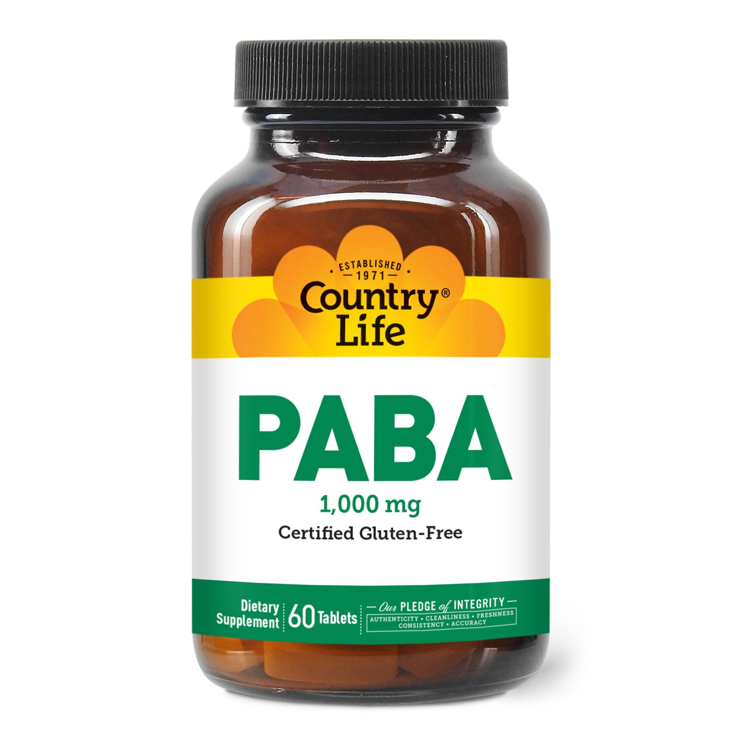 Foto 2 pulgar | Suplemento Country Life Paba 1000 Mg 60 Comprimidos - Venta Internacional.