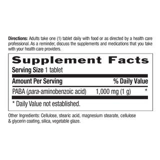 Foto 4 | Suplemento Country Life Paba 1000 Mg 60 Comprimidos - Venta Internacional.