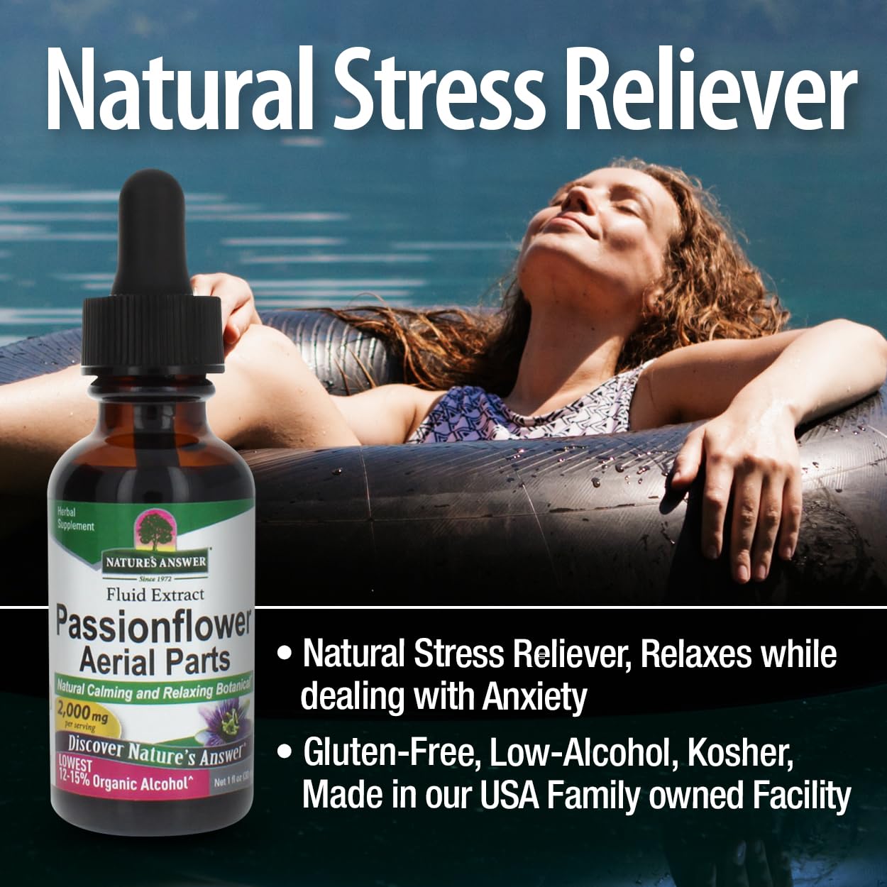 Foto 4 pulgar | Suplemento Nature's Answer Passiflora 60 Ml 2000 Mg - Venta Internacional.