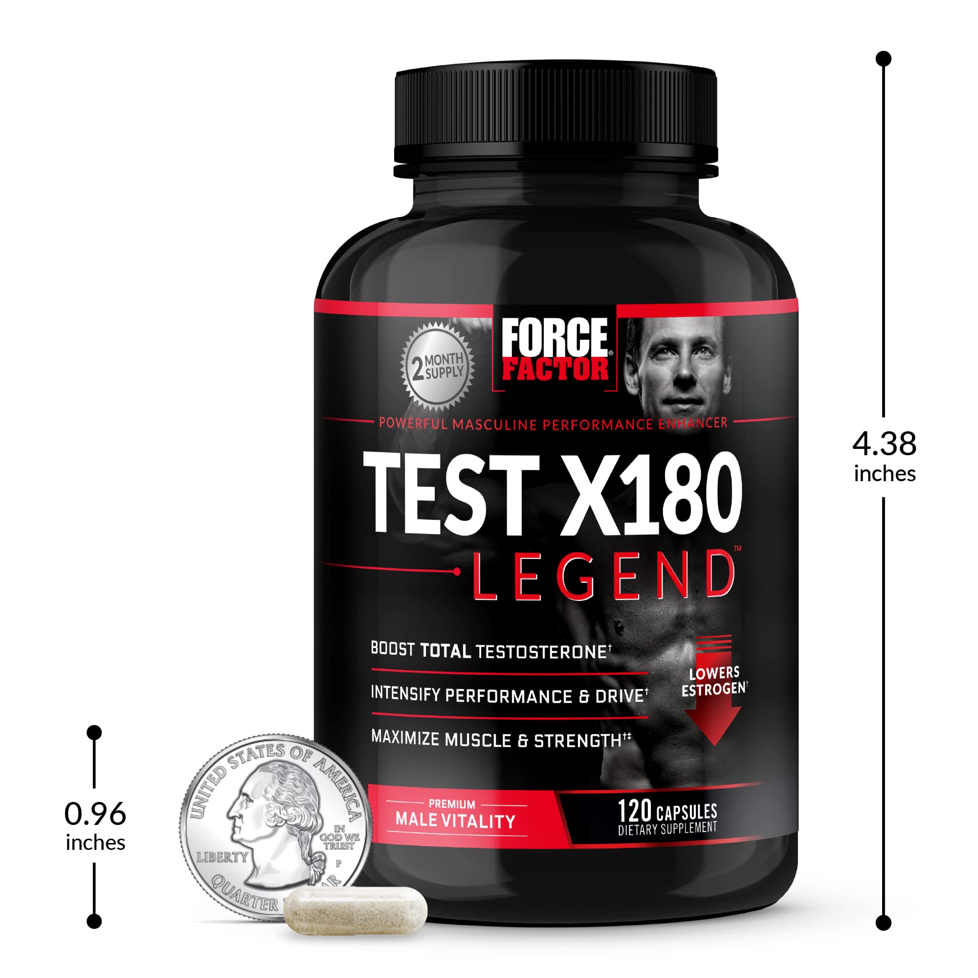 Foto 8 pulgar | Testosterone Booster Force Factor Test X180 Legend 120 Cápsulas - Venta Internacional.