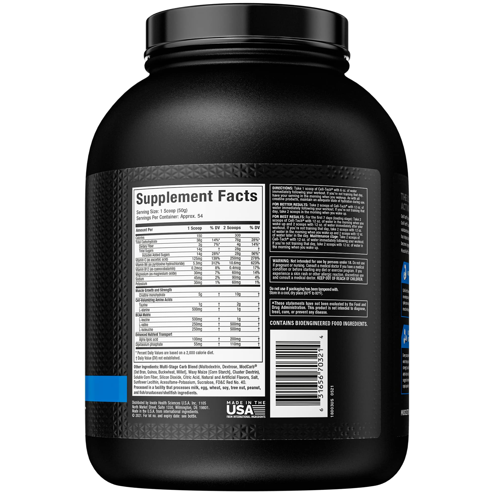 Foto 4 pulgar | Suplemento Muscletech Cell-tech De Creatina En Polvo, 2,7 Kg, Ponche De Frutas - Venta Internacional.