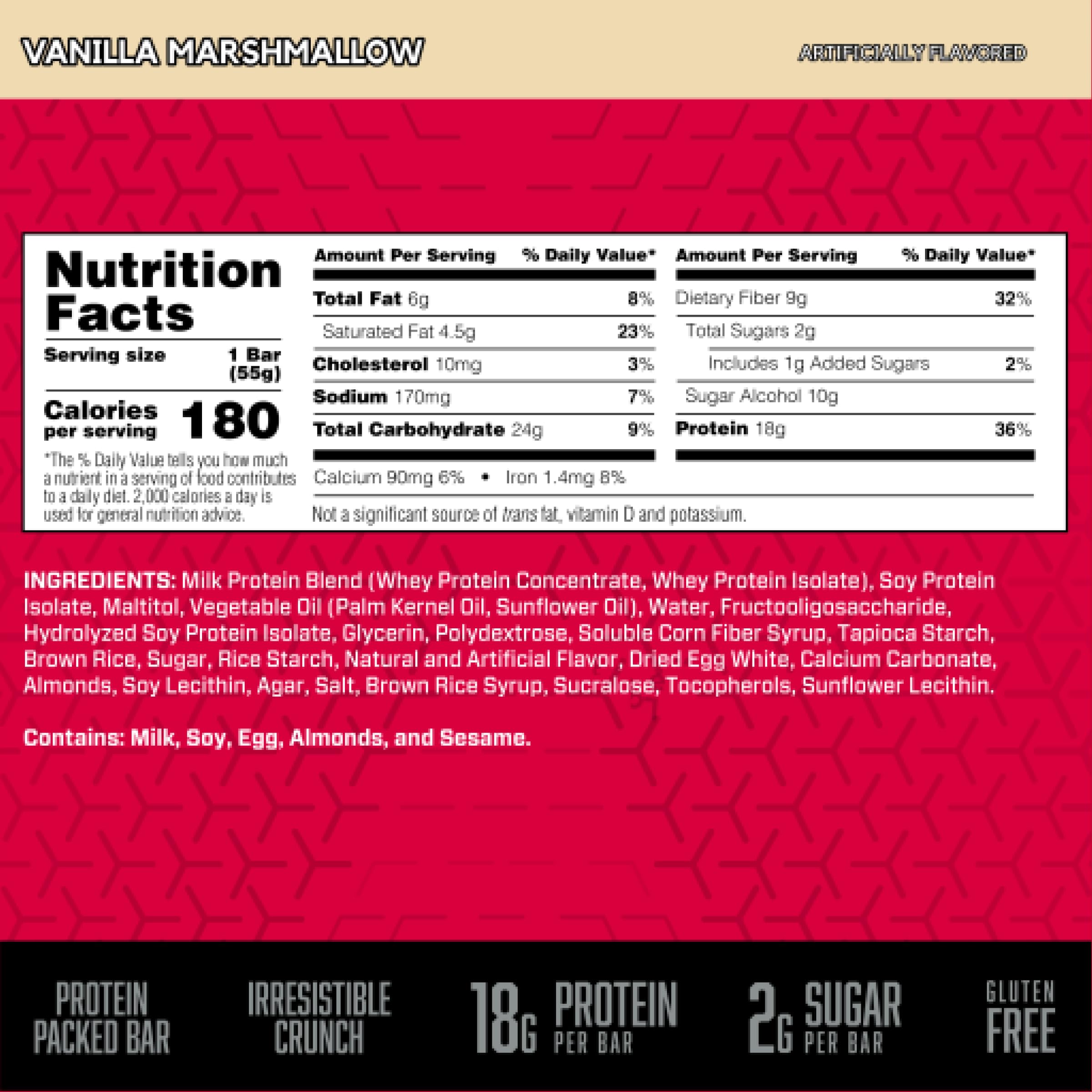 Foto 3 pulgar | Barrita Protein Snack Bar Bsn Protein Crisp Con Sabor A Vainilla Y Malvavisco X12 - Venta Internacional.