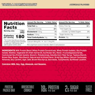 Foto 2 | Barrita Protein Snack Bar Bsn Protein Crisp Con Sabor A Vainilla Y Malvavisco X12 - Venta Internacional.