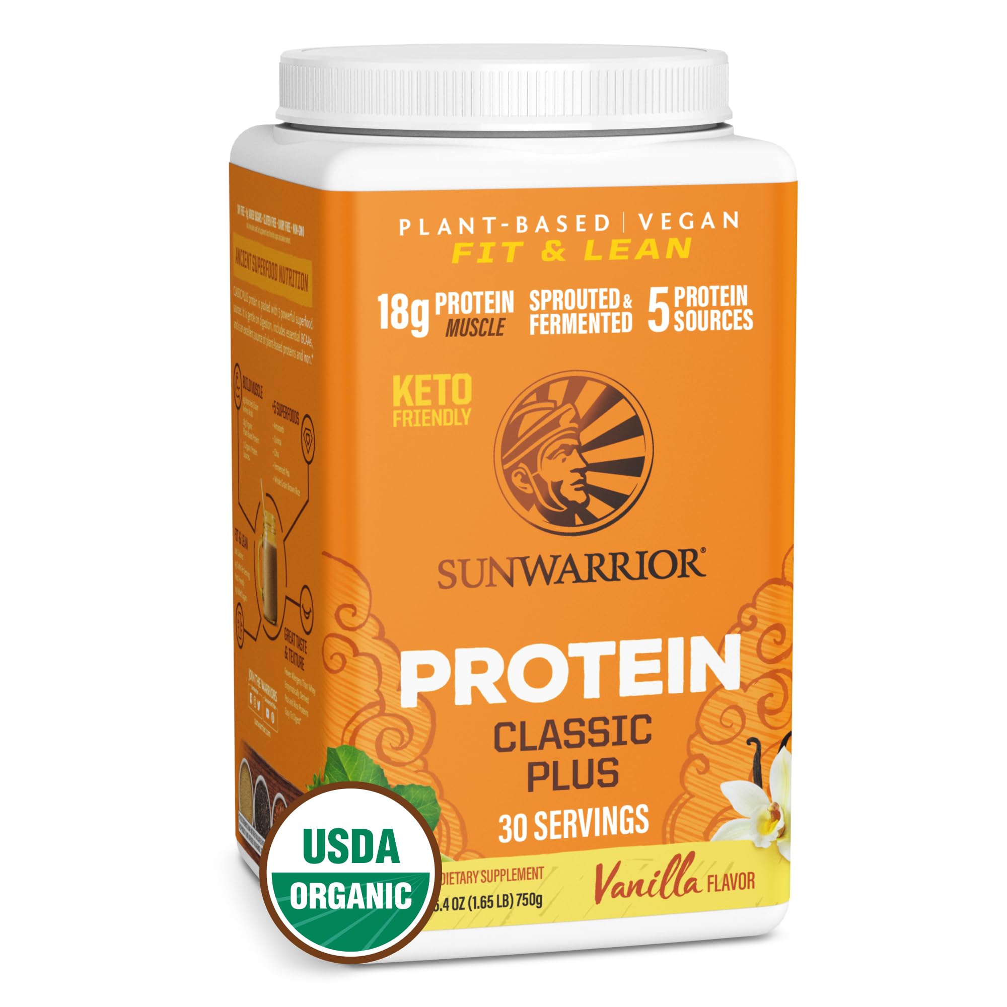 Foto 2 pulgar | Proteína En Polvo Sunwarrior Classic Plus Vanilla 30 Porciones - Venta Internacional.
