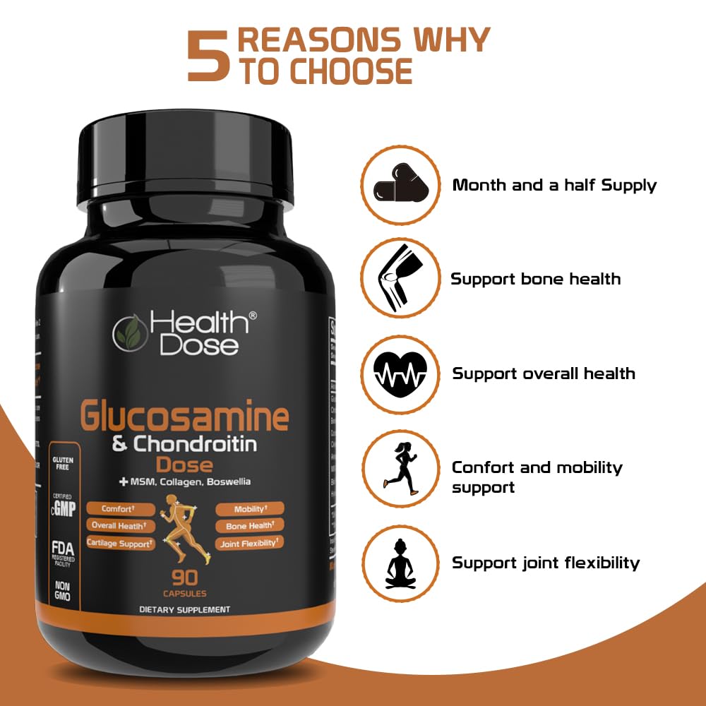 Foto 5 pulgar | Supplement Health Dose Premium Joint Support 90 Cápsulas - Venta Internacional.