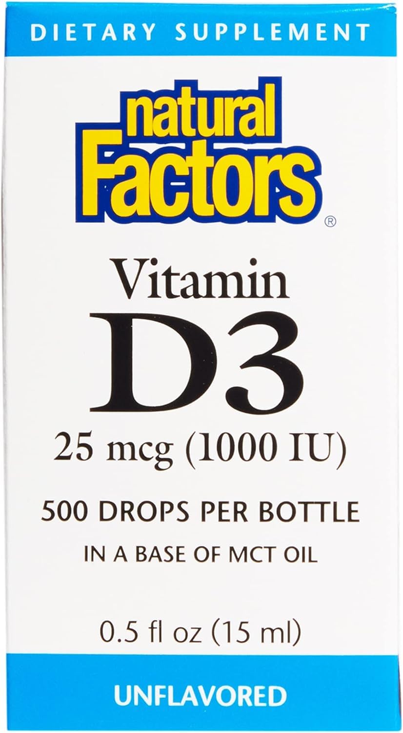 Foto 2 pulgar | Gotas De Vitamina D3 Natural Factors 1000 Ui (25 Mcg) 15 Ml - Venta Internacional.
