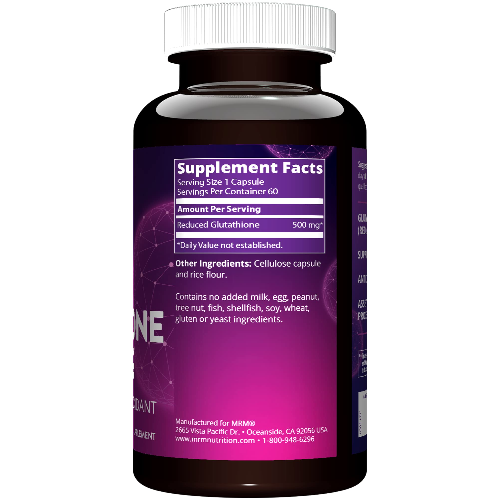 Foto 3 pulgar | Suplemento Mrm Nutrition Con Contenido Reducido De Glutatión (500 Mg) - Venta Internacional.