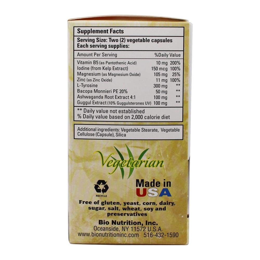 Foto 3 pulgar | Suplemento Bio Nutrition Thyroid Wellness 60 Cápsulas Vegetarianas - Venta Internacional.